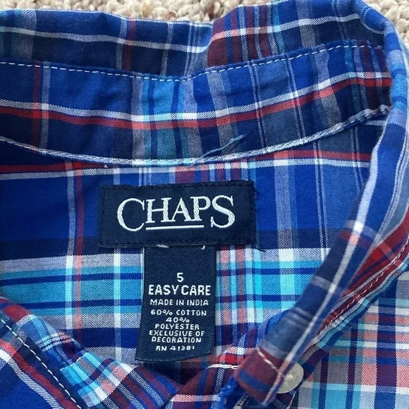 Chaps Easy Care Button Down Shirt size 5 - Picture 3 of 4